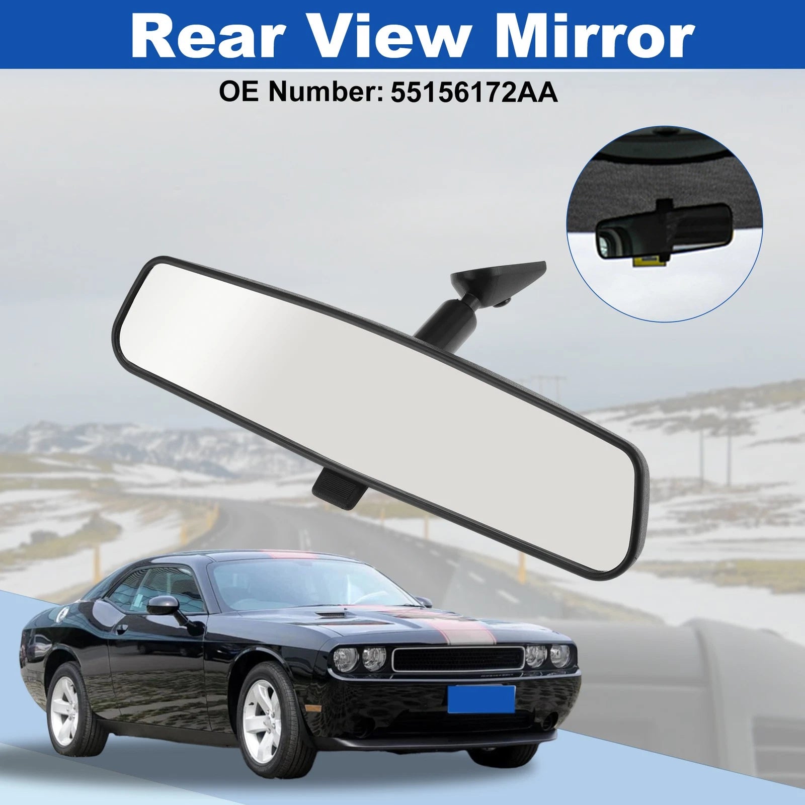 Interior Rearview Mirror for Jeep Wrangler (2001–2017) 55156172AA