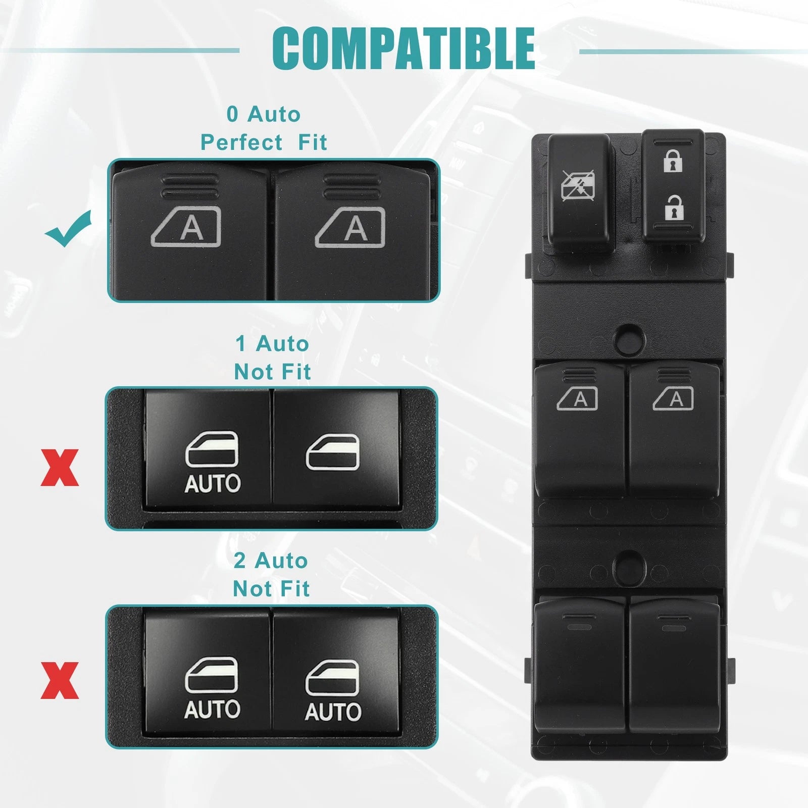 Set of 1 Master Power Window Switch for Nissan Altima (2002–2006)