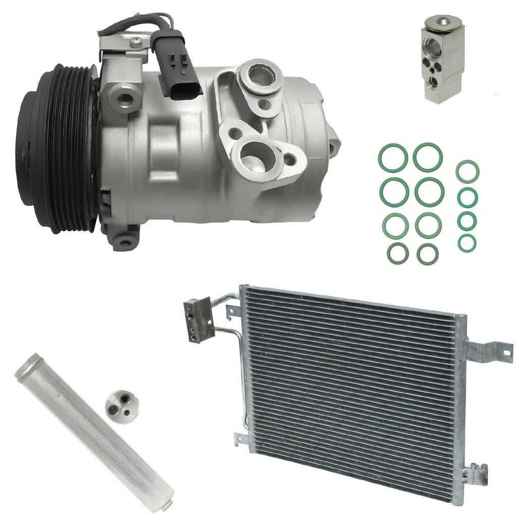 AC Compressor Kit with Condenser for Jeep Wrangler JK 3.8L (2007–2011)