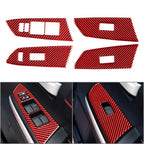 Red Interior Door Window Lift Switch Cover Trim for Toyota Tundra (2014-2021)