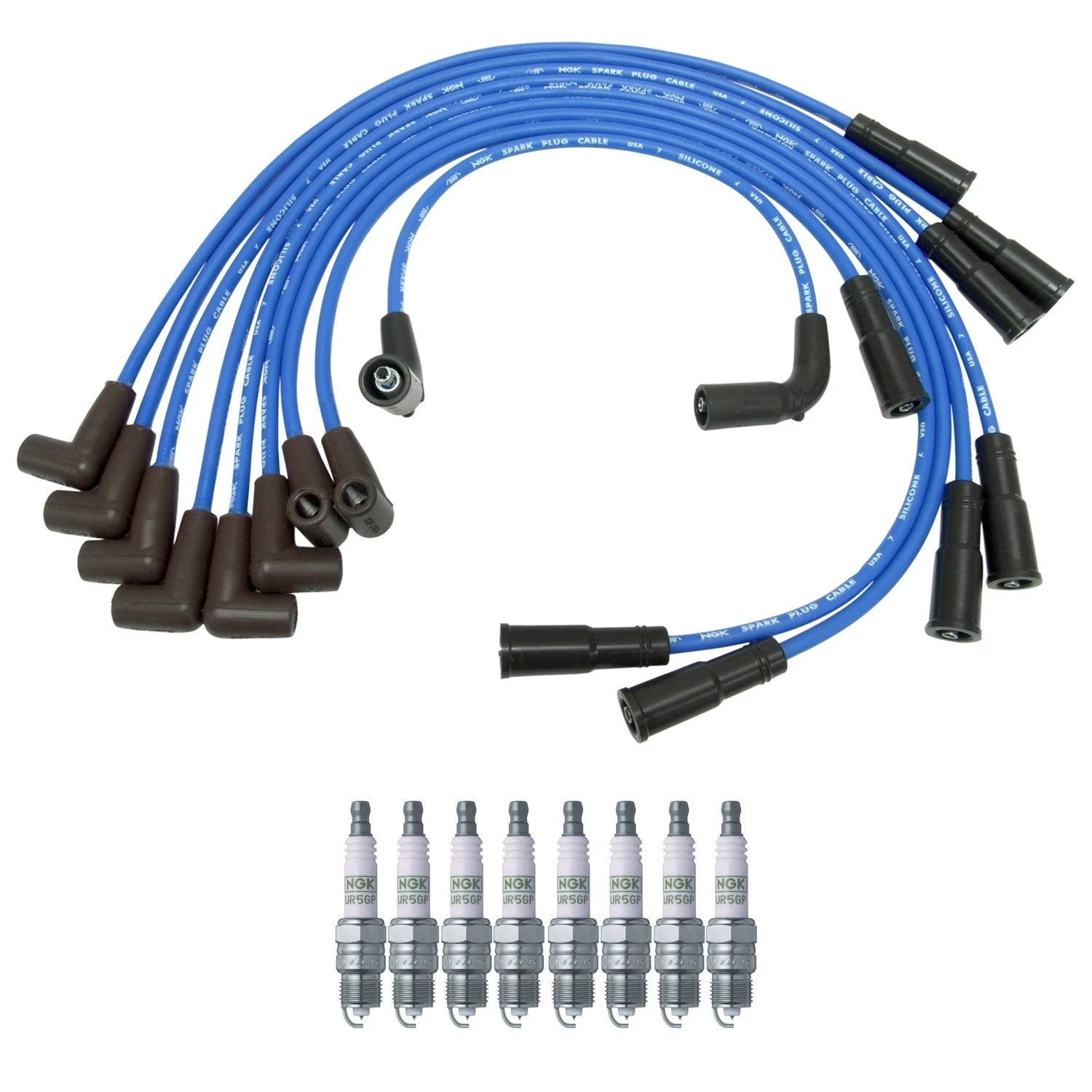 NGK Wire Set & 8 G-Power Platinum Spark Plugs Kit for P30 P3500 (1996)
