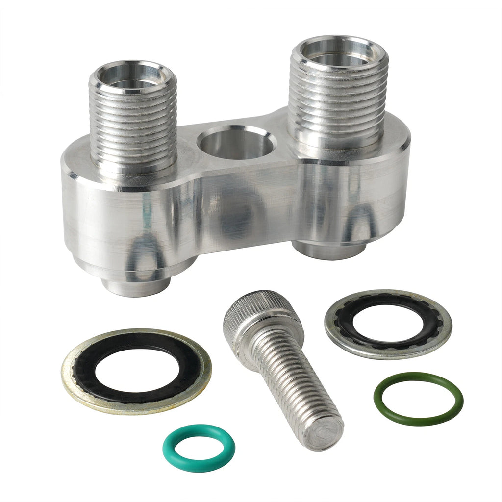 LS Swap GM R4 A/C Compressor Straight Adapter Fitting Aluminum