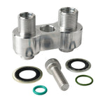 LS Swap GM R4 A/C Compressor Straight Adapter Fitting Aluminum