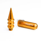 20 PC M12X1.5 107MM Tall Orange Aluminum Spiked Lug Nuts + Adapter