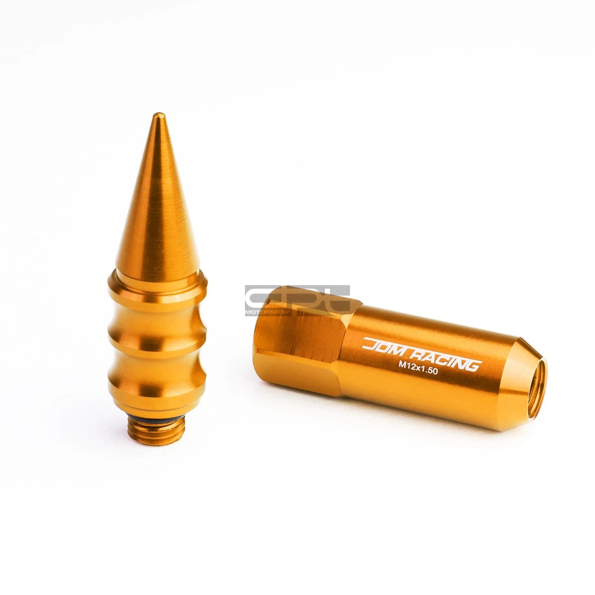 20 PC M12X1.5 107MM Tall Orange Aluminum Spiked Lug Nuts + Adapter