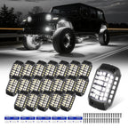 12x White LED Rock Lights for Offroad SUV