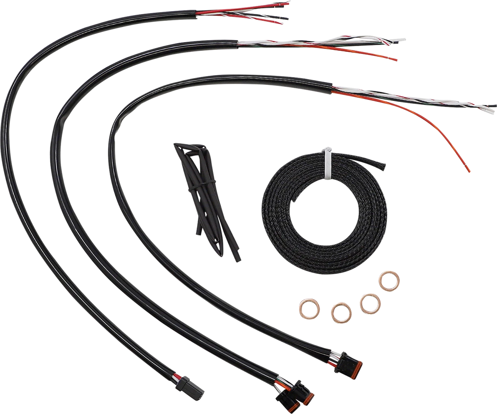 Complete Midnight Braided Cable Kit for LA Choppers (2015–2017)