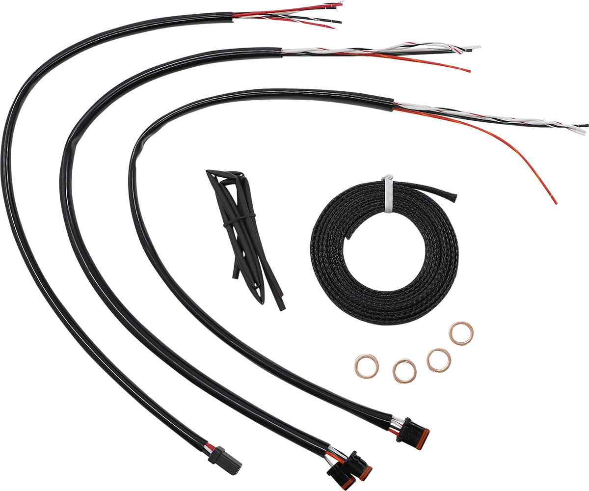 Complete Midnight Braided Cable Kit for LA Choppers (2015–2017)