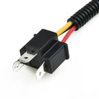 2x H4 9003 Ceramic Headlight Bulb-Socket-Plug Adapter Connector Wiring Harness