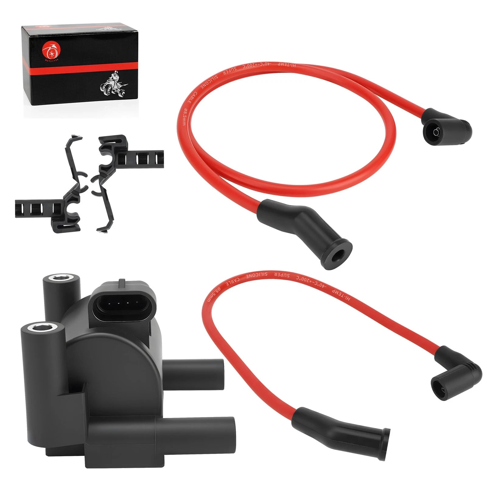 Ignition Coil with Spark Plug Wire Cap for FXD FXDB FXDC FXDF FXDL FXST (2007–2017)