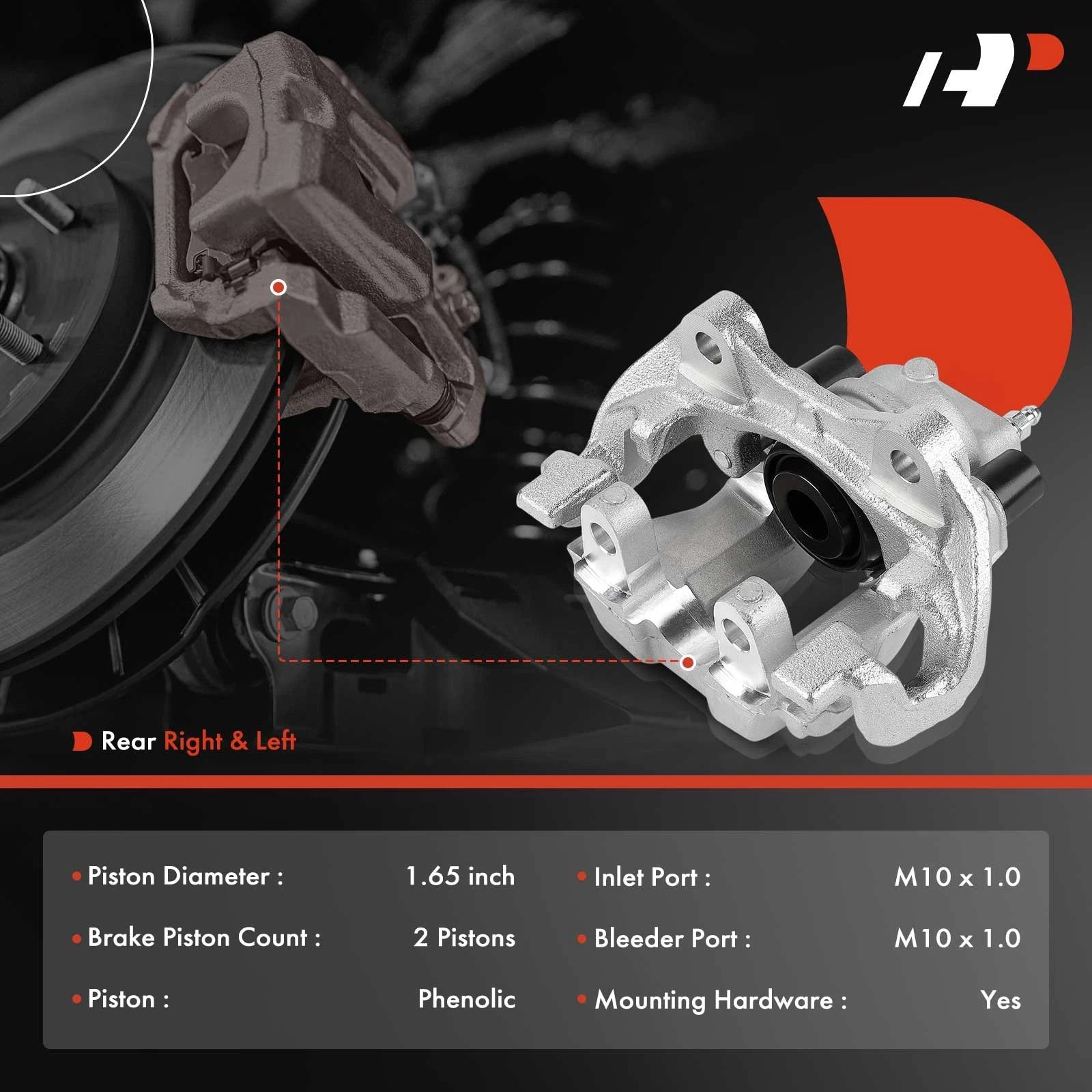Pair Rear Brake Calipers for Mercedes-Benz W211 E320 E350 (2003–2009)