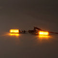 10mm Turn Signal Lights for Universal Motor - Amber Bulbs, Chrome