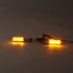 10mm Turn Signal Lights for Universal Motor - Amber Bulbs, Chrome