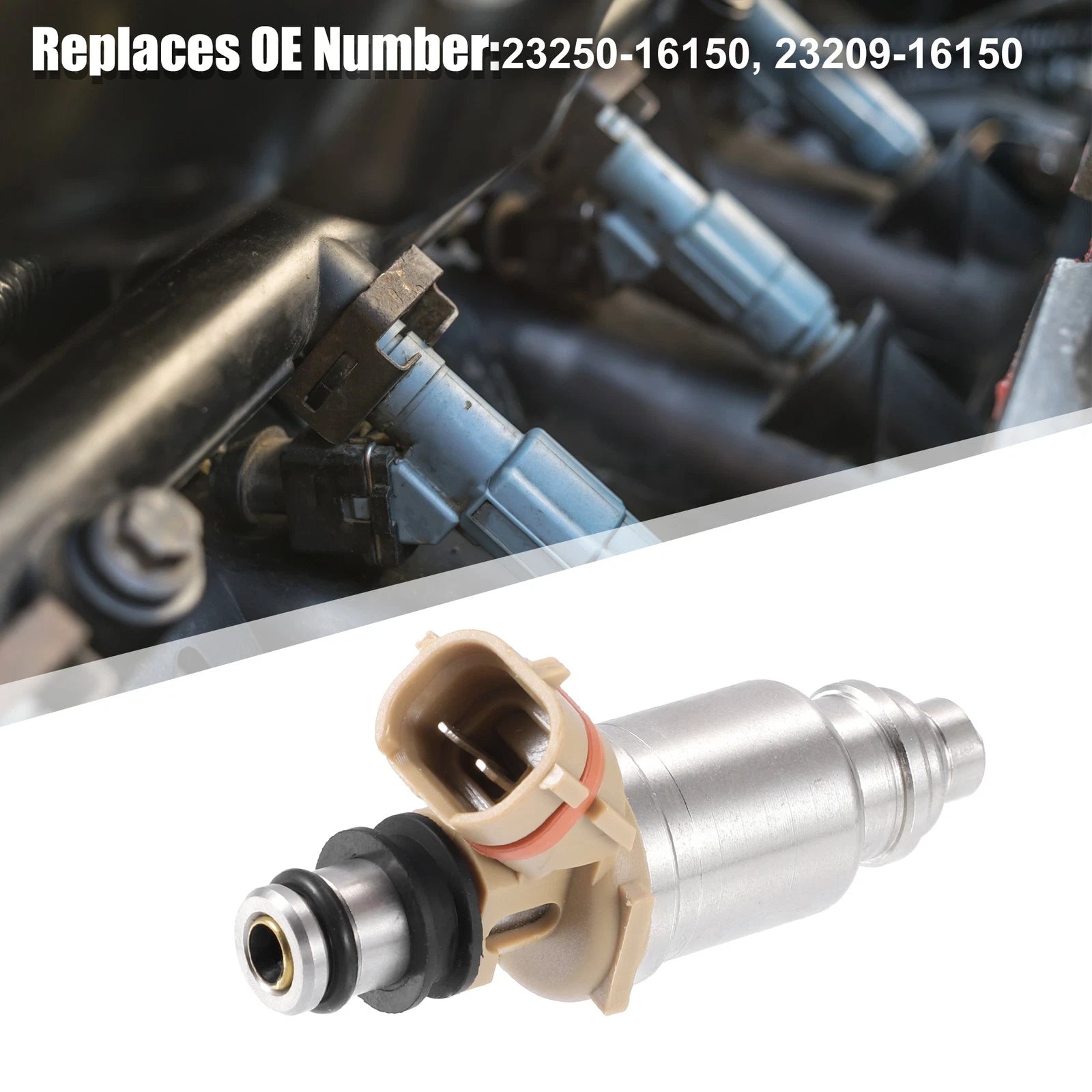 Set of 4 Fuel Injectors 23250-16150 195500-5570 for Toyota Corolla (1992–1997)