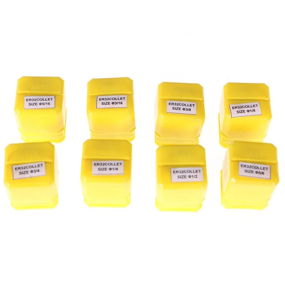 Set of 8 ER32 Spring Collets for CNC Machines (Various Sizes)