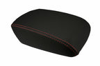 Console Lid Armrest Cover for Ford Focus (2012–2018) Carbon Fiber Red Stitch