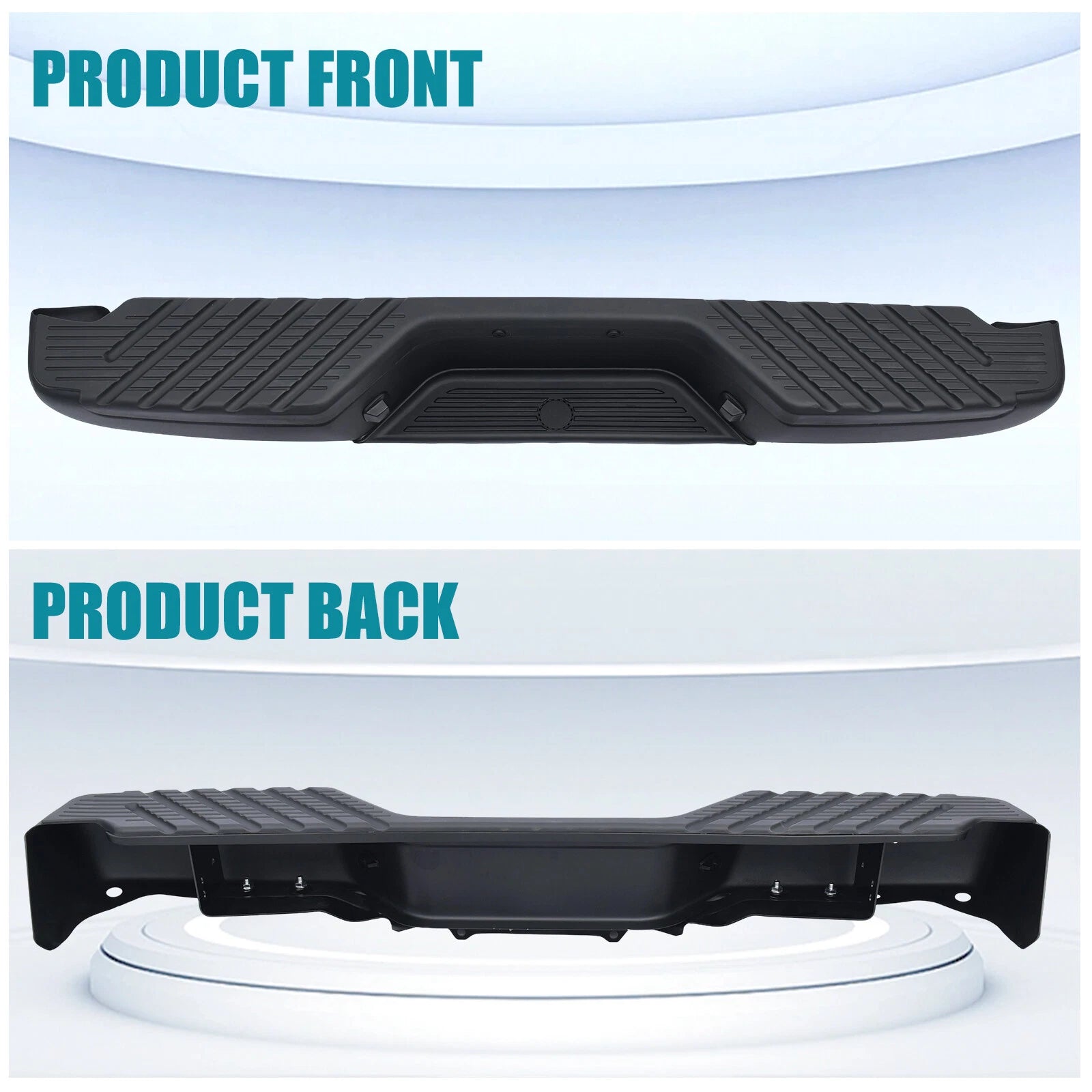 Black Steel Rear Bumper for Nissan Frontier (1998–2004)