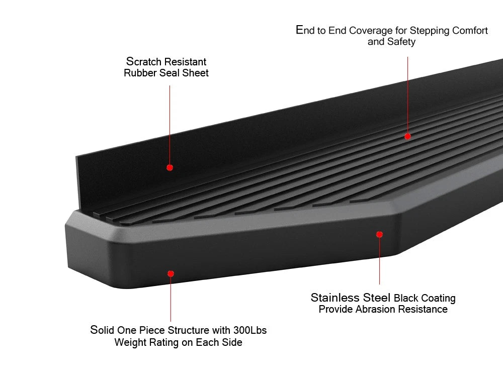 Running Boards for Nissan Xterra (2005-2015) - Black Style