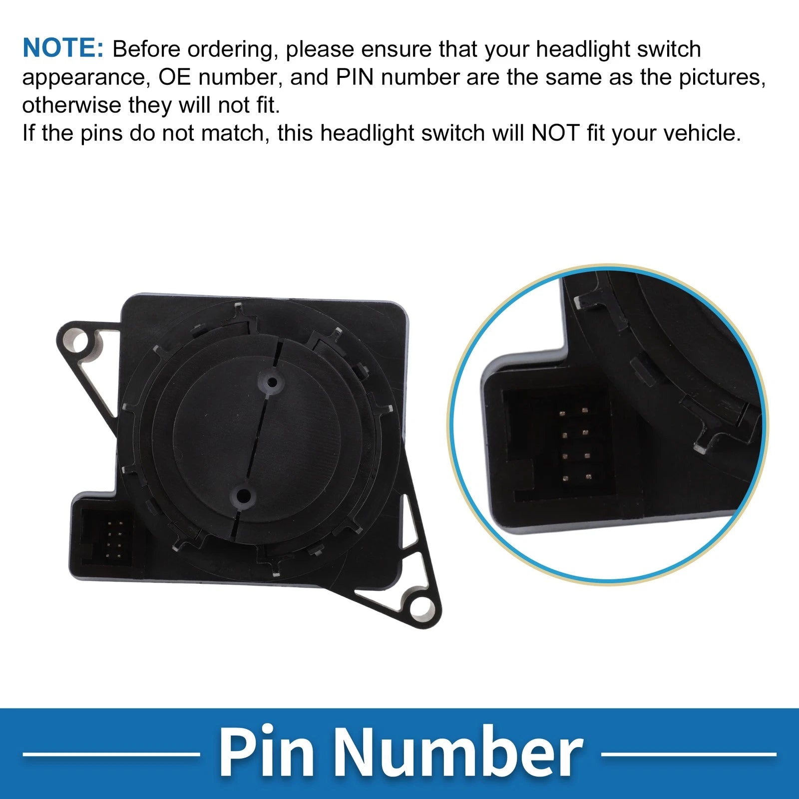 Headlight Switch for Mercedes-Benz Actros (2001–2013) No.A9435451014