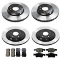 Set of 4 Wagner Rotors & Akebono Disc Brake Pads for W221 S400 S550 S600