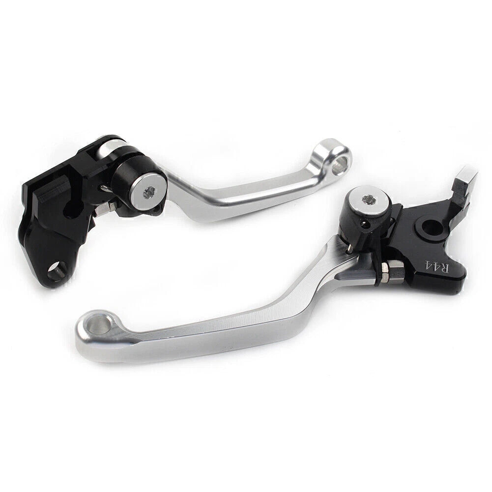 Silver Pivot Dirt Clutch Brake Levers for Kawasaki KLX250, D-Tracker (1993–1997)