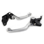 Silver Pivot Dirt Clutch Brake Levers for Kawasaki KLX250, D-Tracker (1993–1997)
