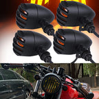 4Pcs Amber Bullet Turn Signal Blinker Lights for Harley Custom