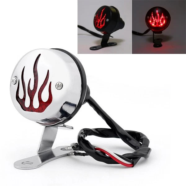 Tail Light Lamp for Cafe Racer Bobber (Chrome)