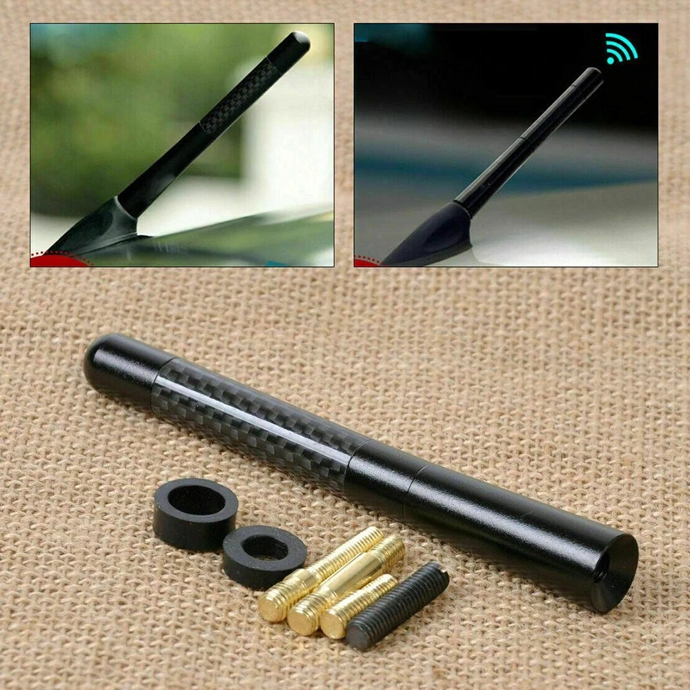 4.7" Carbon Fiber FM Radio Antenna Kit for Universal Vehicles
