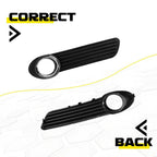 2X Front Fog Light Cover Trim Bezel for Toyota Avalon (2008–2010) Black ABS