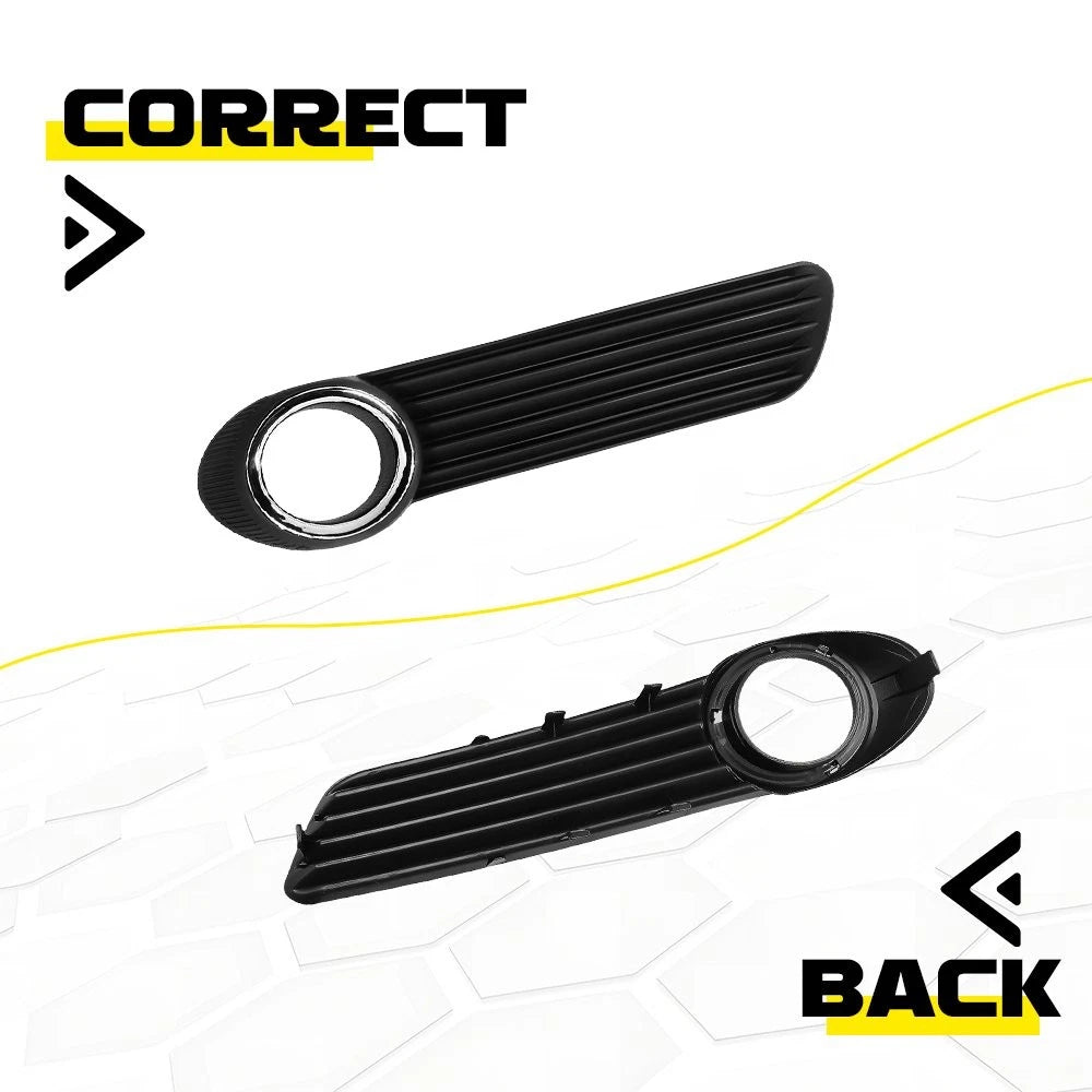2X Front Fog Light Cover Trim Bezel for Toyota Avalon (2008–2010) Black ABS
