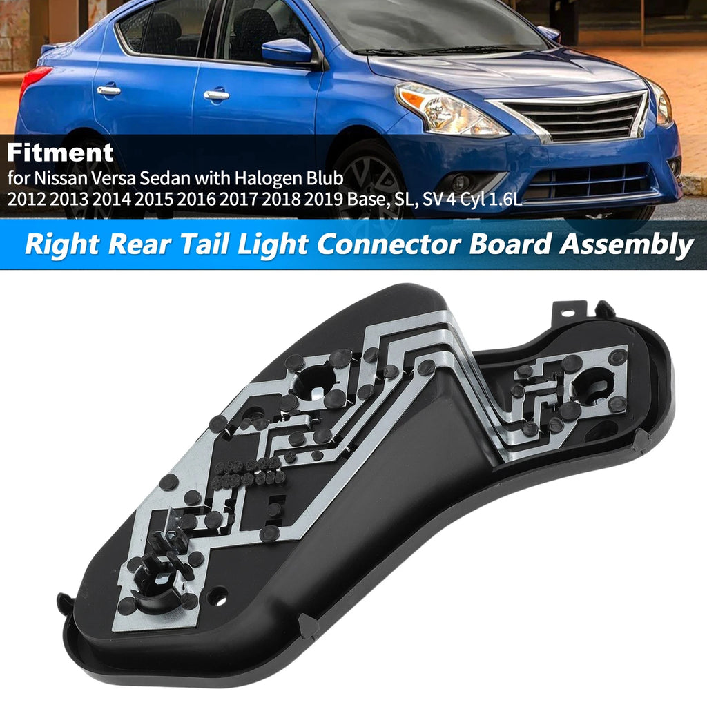 Right Tail Light Socket Board Assembly for Nissan Versa (2012–2019) No. 26551-3AW0A