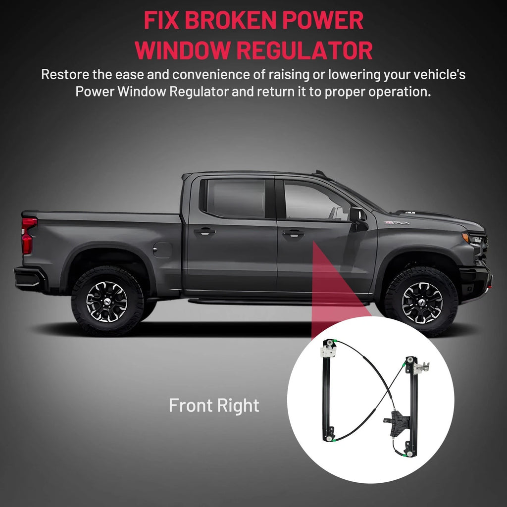 Power Window Regulator with Motor for Chevy S10 4.3L (1994â2004)