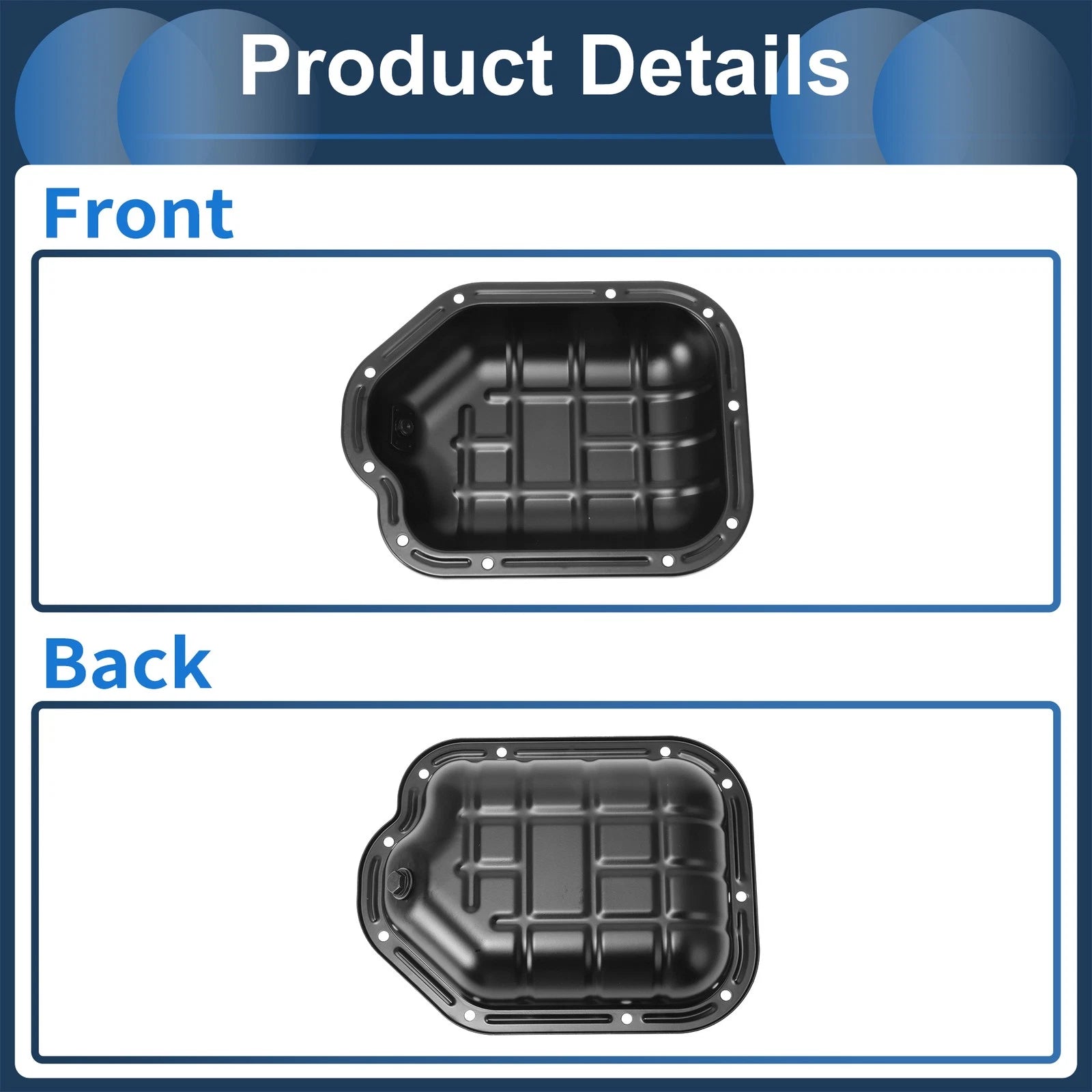 1 Pc Engine Oil Pan No.111102Y000 for Nissan Maxima (2000–2009) Iron Black