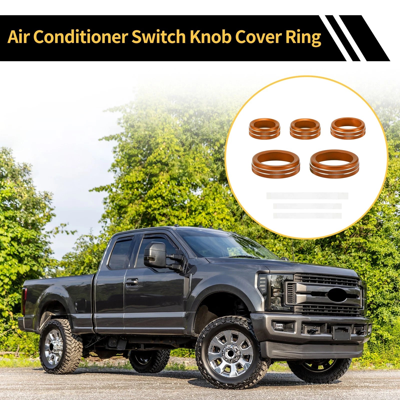 Air Conditioner Volume Switch Knob Cover Ring for Ford Maverick (2022–2024) Orange