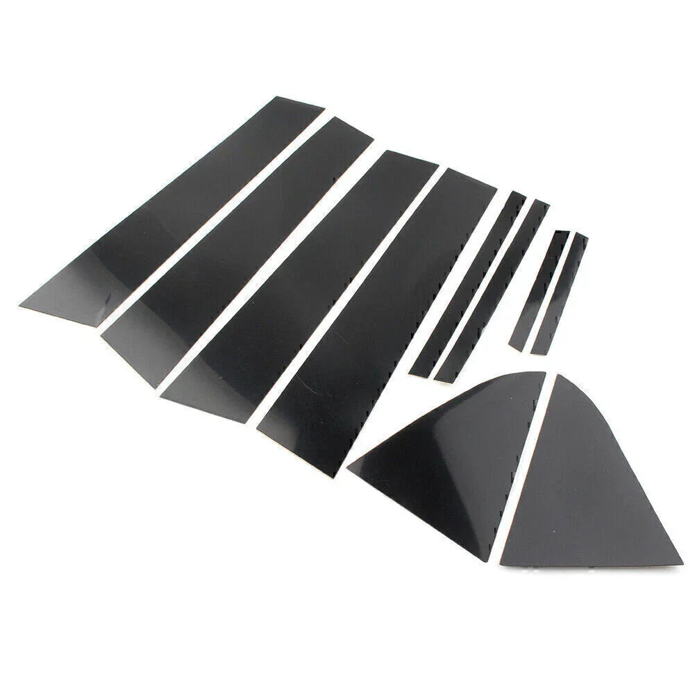 10 x Black PC Pillar Posts Door Trim Covers for Chevrolet Cruze (2011-2015)