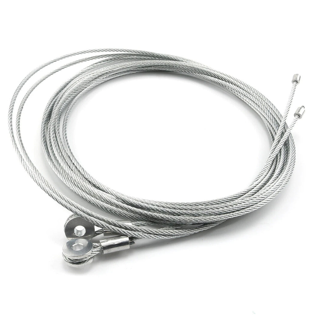 2X 150" Replacement Cable Wire for Enclosed Cargo Trailer Ramp Door Spring 12.5'