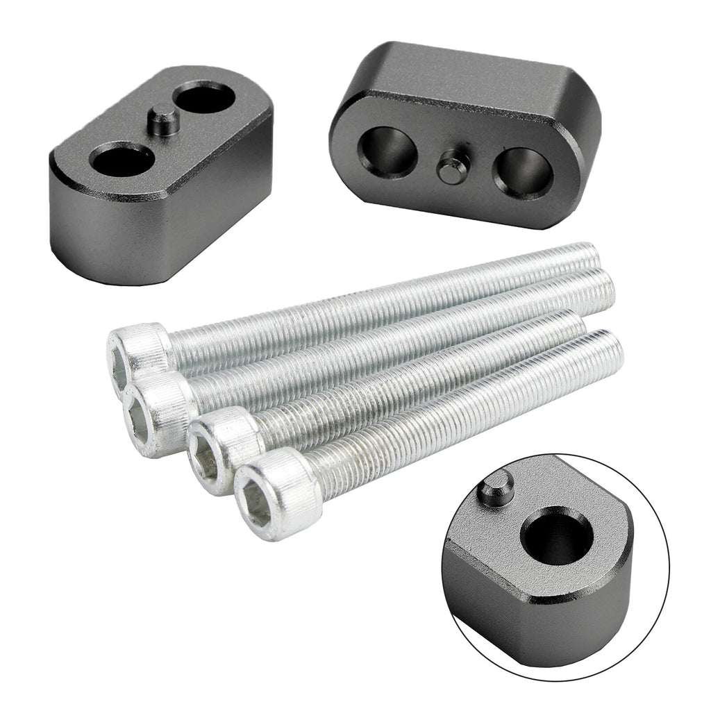 20mm Black Risers for Tiger 1200 & Explorer XR XRx XRt XCx XCa (2010–2020)
