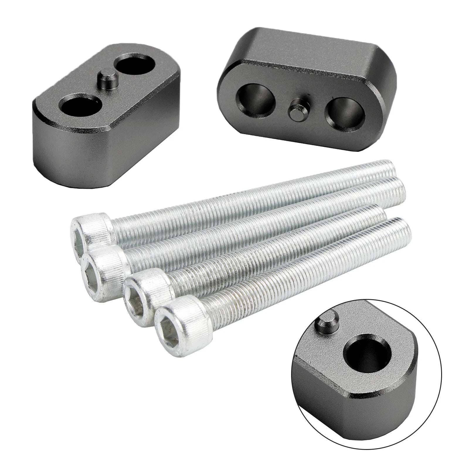 20mm Black Risers for Tiger 1200 & Explorer XR XRx XRt XCx XCa (2010–2020)