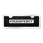 Black/Chrome Acrylic Mini License Plate Kit for Honda Passport