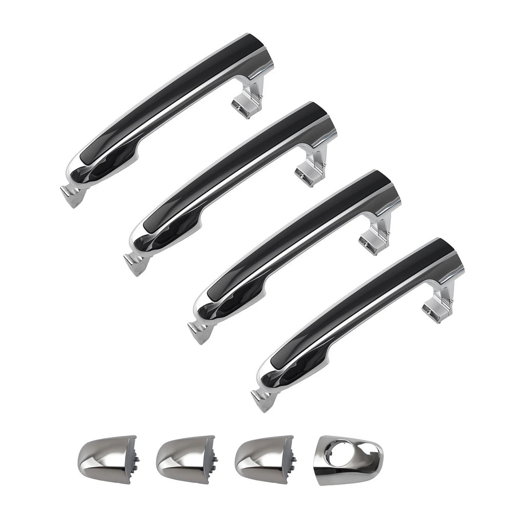 Outside Door Handle for Hyundai Sonata (2005–2010) Black Plastic (4PCS)