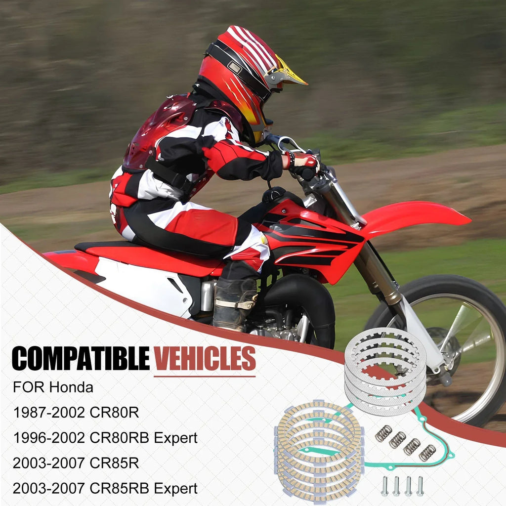 Clutch Plates & Gasket Kit for Honda CR80R/CR85RB