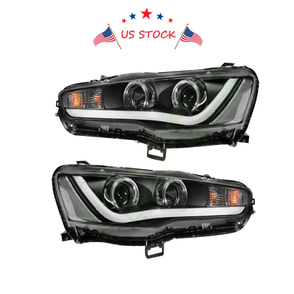 Halo Projector LED Headlights for Mitsubishi Lancer (2008-2016)