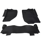 Set of 4 Black TPE Floor Mats for Ford F-250/F-350/F-450 Crew Cab (2012–2016)