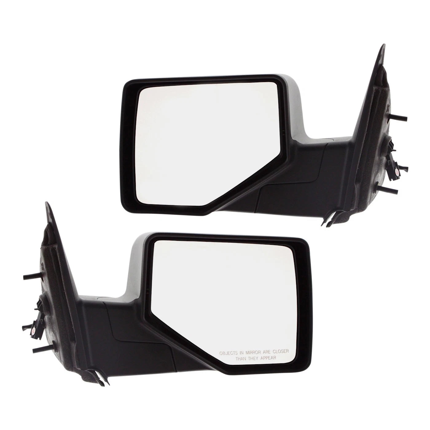 Set of 2 Power Mirrors for Ford Ranger (2006–2011) Textured Black Manual Folding