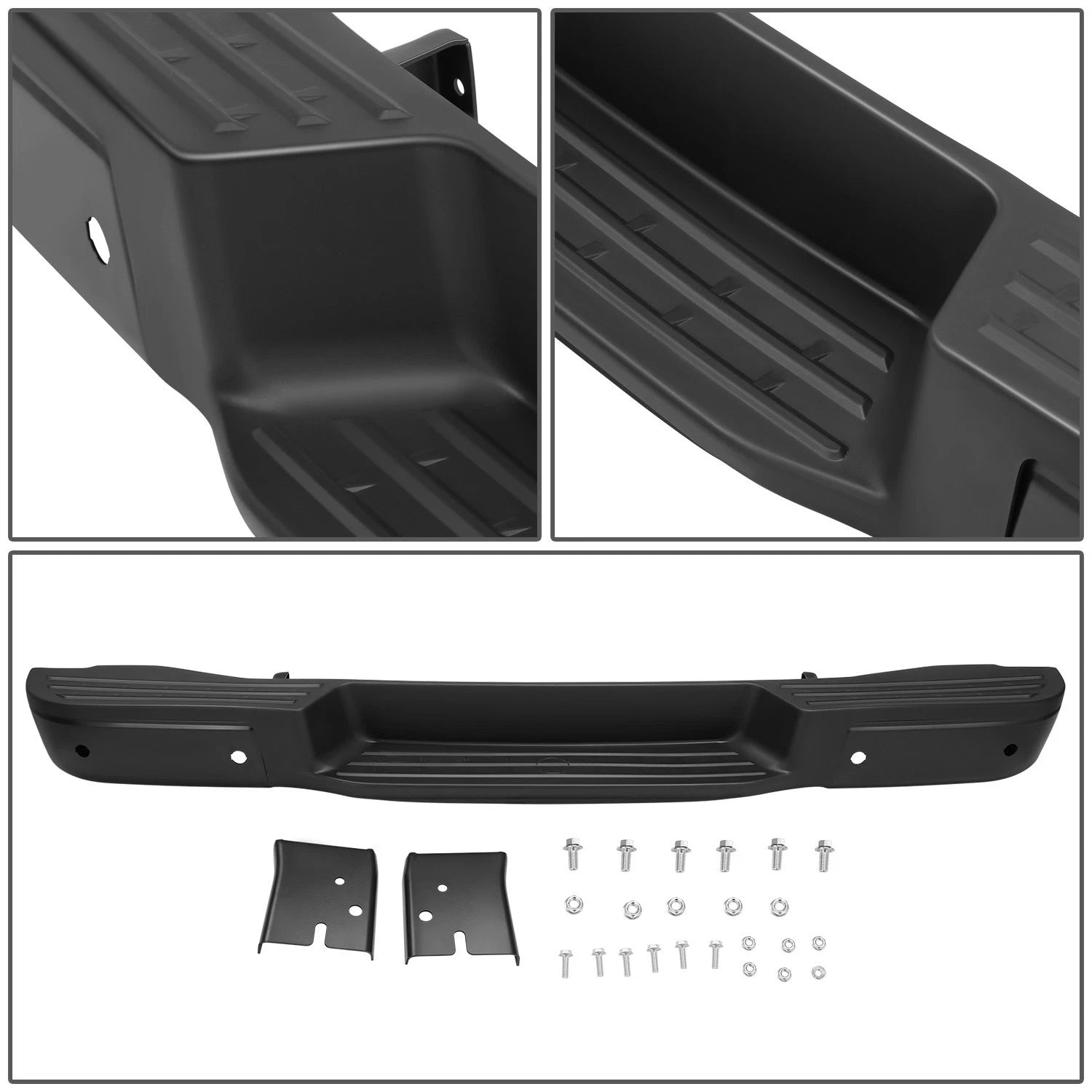 Rear Bumper for Nissan NV1500 NV2500 NV3500 (2012–2021) w/ Parking Sensor Holes