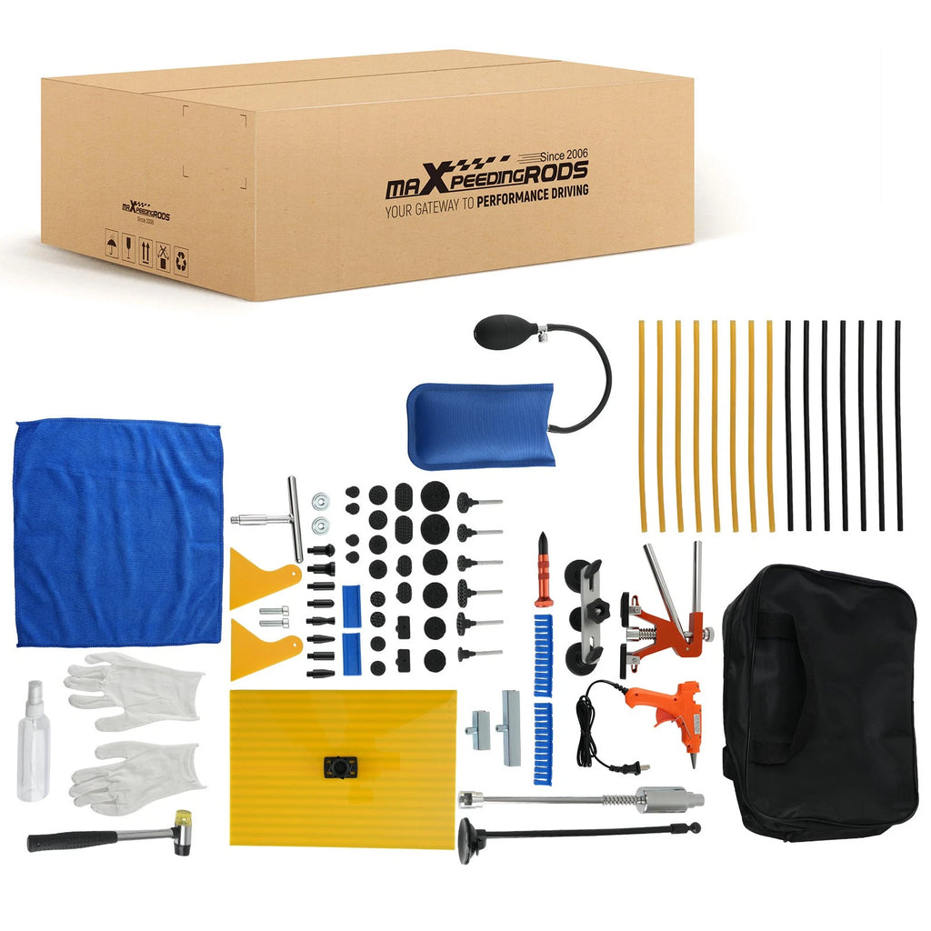 Car Body Dent Tool Kit for Vehicle PDR Repair (Golden Puller, Glue Gun)