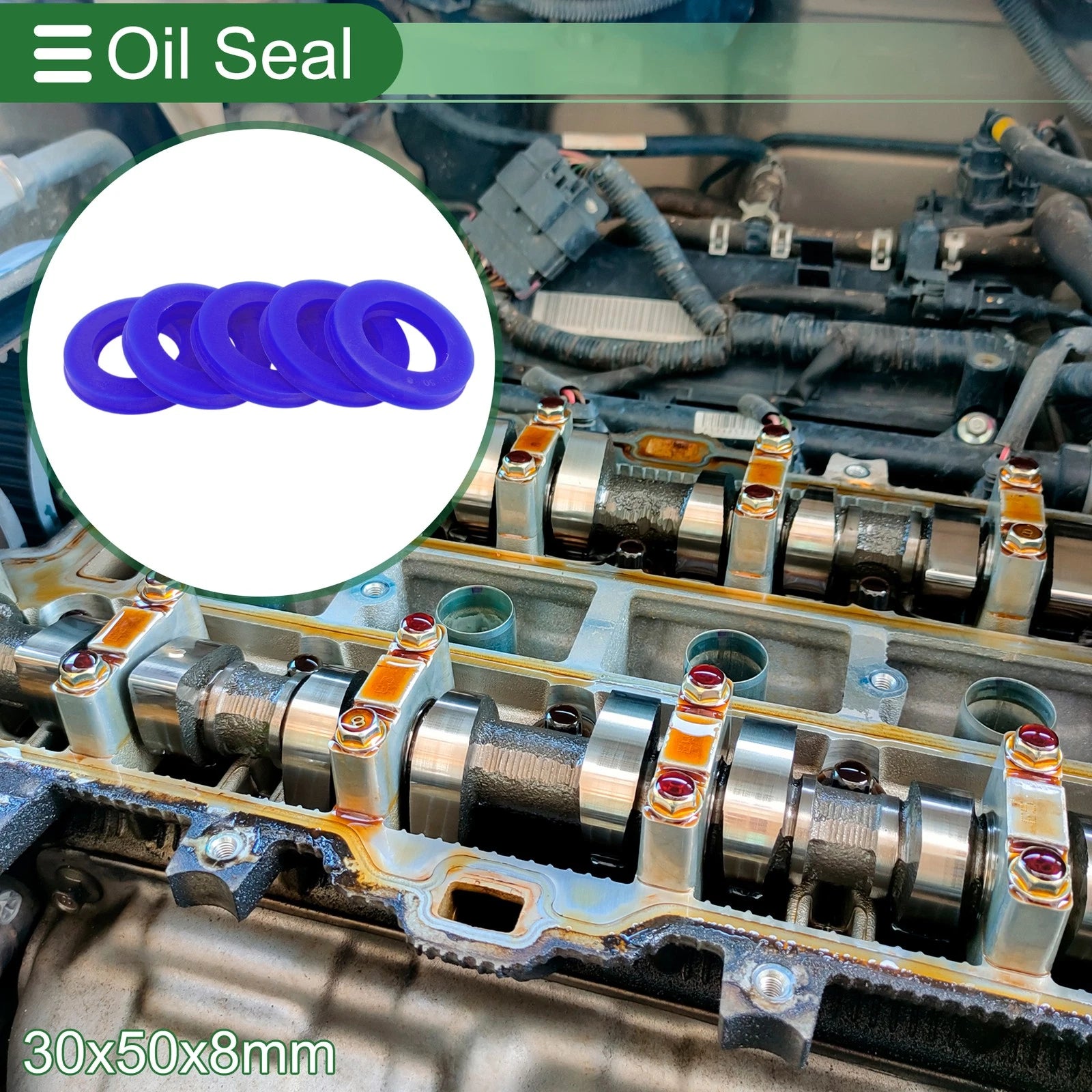 Set of 5 Oil Seal Rotary Shaft Seal 30x50x8mm for Various Models
