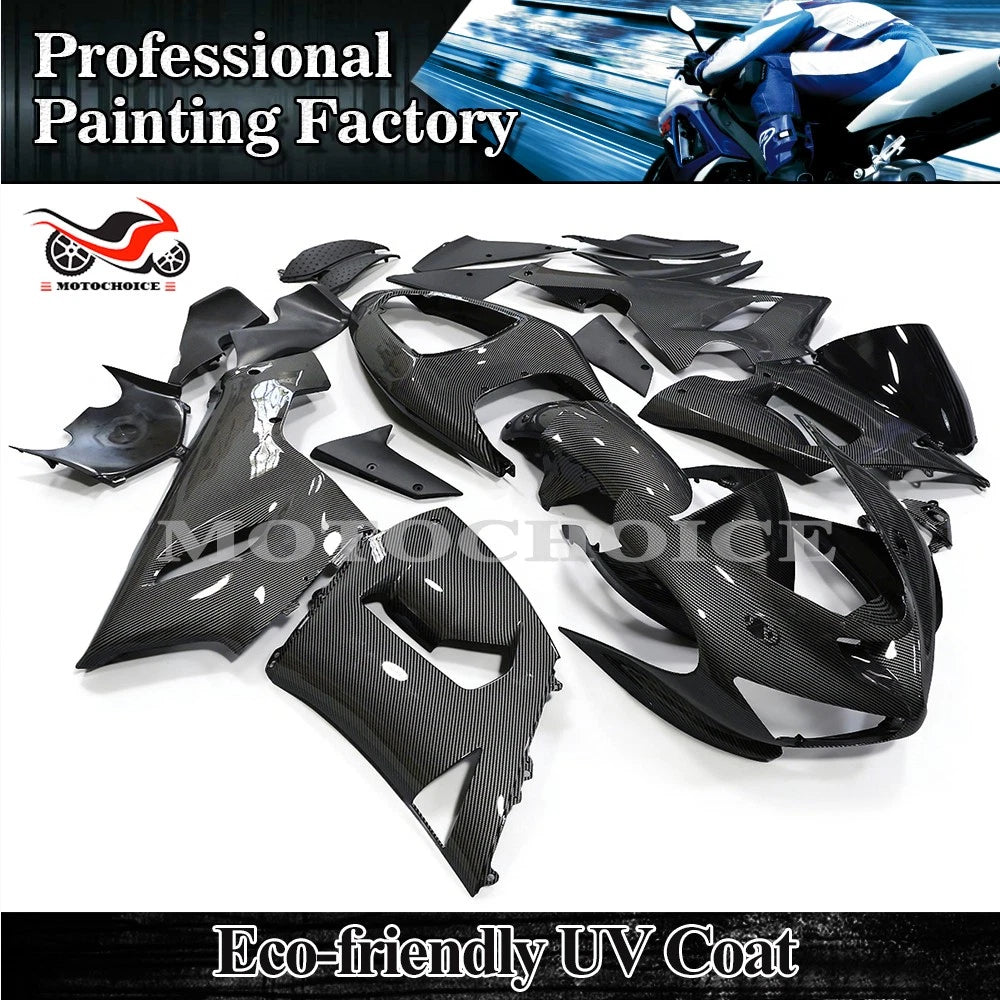 Carbon Fiber Painted Fairing Kit for Kawasaki Ninja ZX6R (2005–2006)