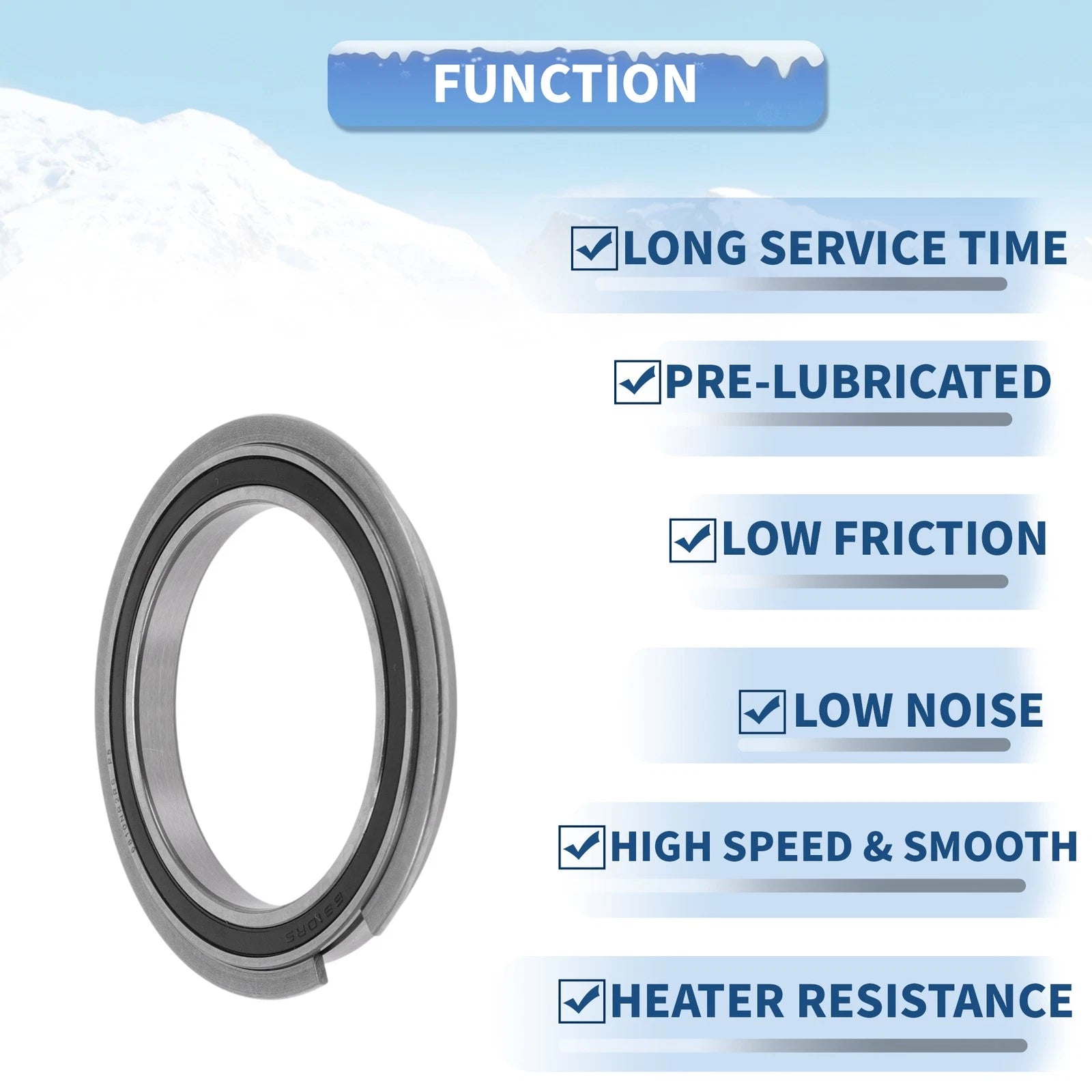Deep Groove Ball Bearing 6810NR2RS for Scooter Skateboard (50x65x7mm)